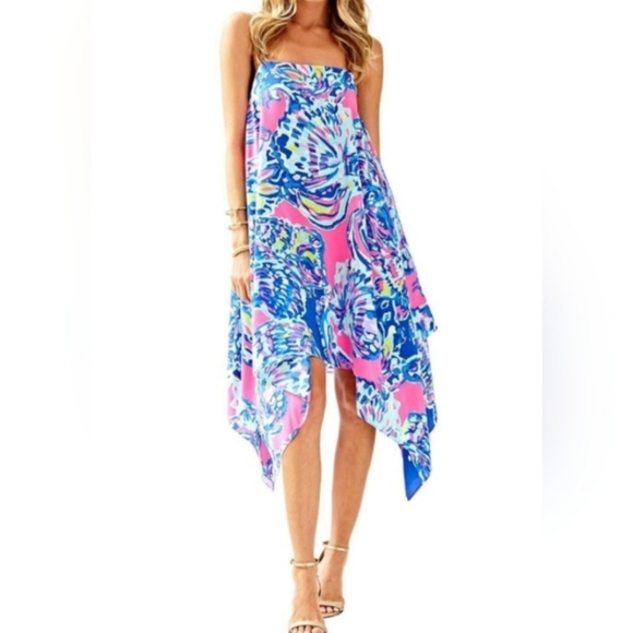 🦄VERY HTF Lilly Pulitzer🦄 - Kimi Silk Dress - Picture 3 of 14